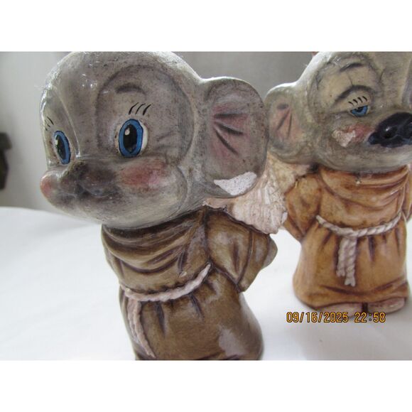 Vintage mice and rabbit bunny mice monk sick bunnies England Pendelton - Picture 5 of 15